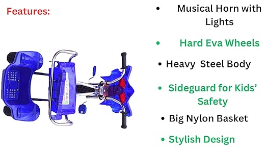 Kids Tricycle Blue LB - 2244 - Colorland Toys