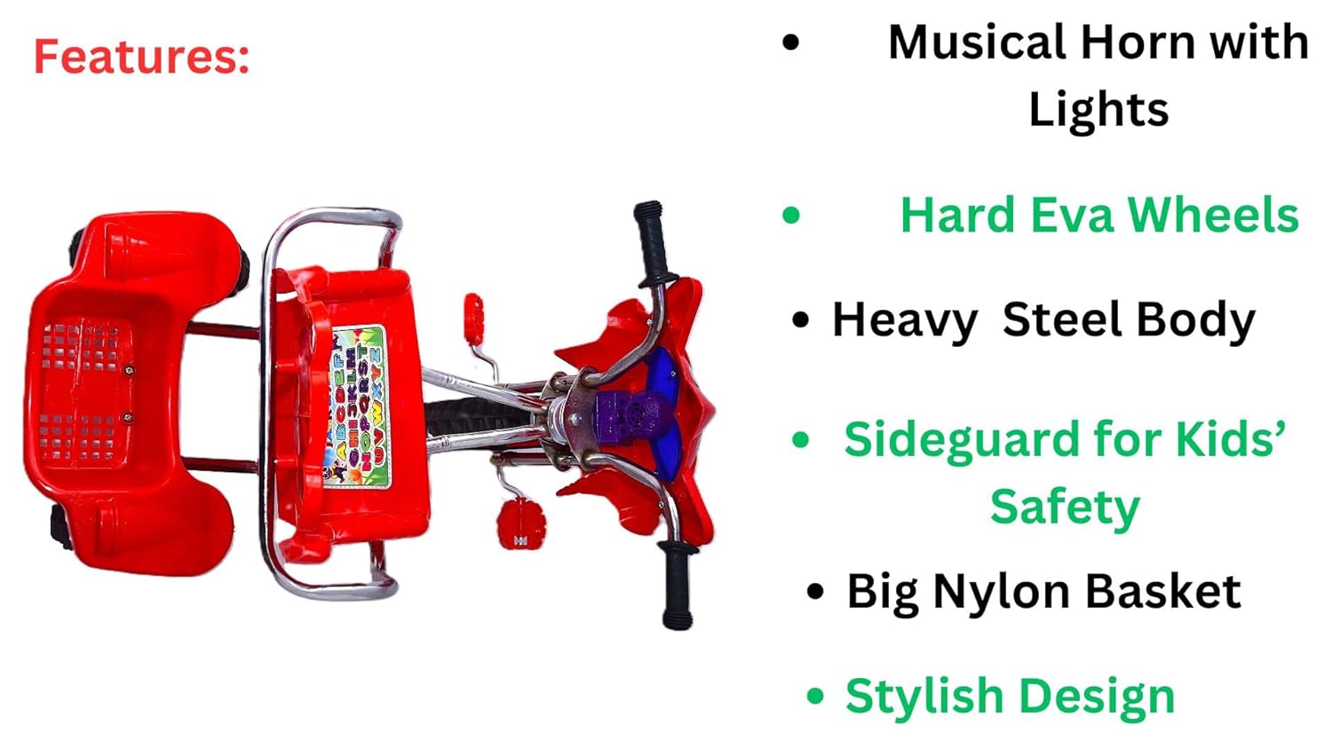 Kids Tricycle Red LB - 2244 - Colorland Toys