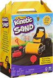 Kinetic Sand Pave & Play Construction Set with Toy Truck, 8oz Black Sand