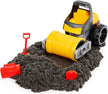 Kinetic Sand Pave & Play Construction Set with Toy Truck, 8oz Black Sand