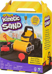 Kinetic Sand Pave & Play Construction Set with Toy Truck, 8oz Black Sand