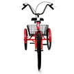 Knolly 20 Inch Three Wheel with Basket Red