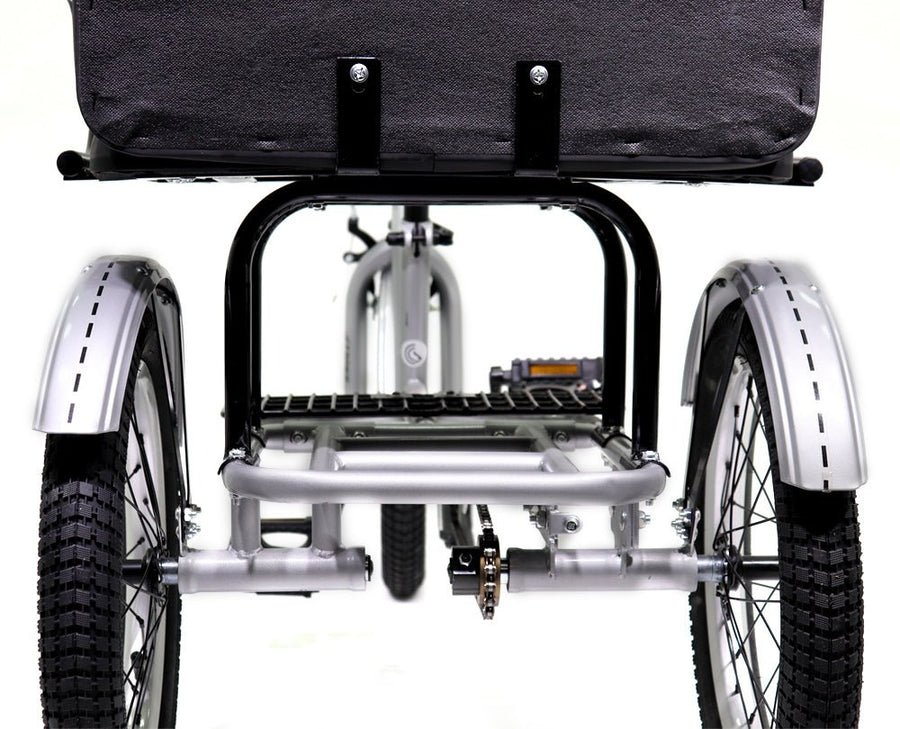 دراجة Knolly ثلاثية العجلات مقاس 12 بوصة بمقعدين باللون الفضي — image 6