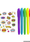 Kaleidoscope Neon Colouring: Comic Art