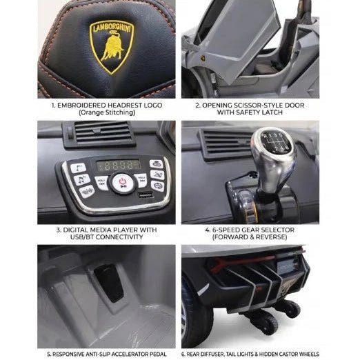 Lamborghini Centenario Ride-On Car Grey | 6726R - Colorland Toys