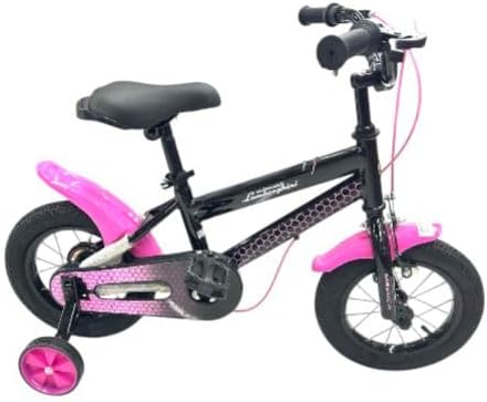 Lamborghini Kids Bicycle 12 Inch Black/Pink LBK013 - PS - Colorland Toys