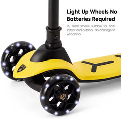 Lamborghini Yellow 3-Wheel Kids Scooter with Seat (3-8 Years) - Colorland Toys