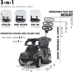 Land Rover Defender 90 Push Car Black - Colorland Toys