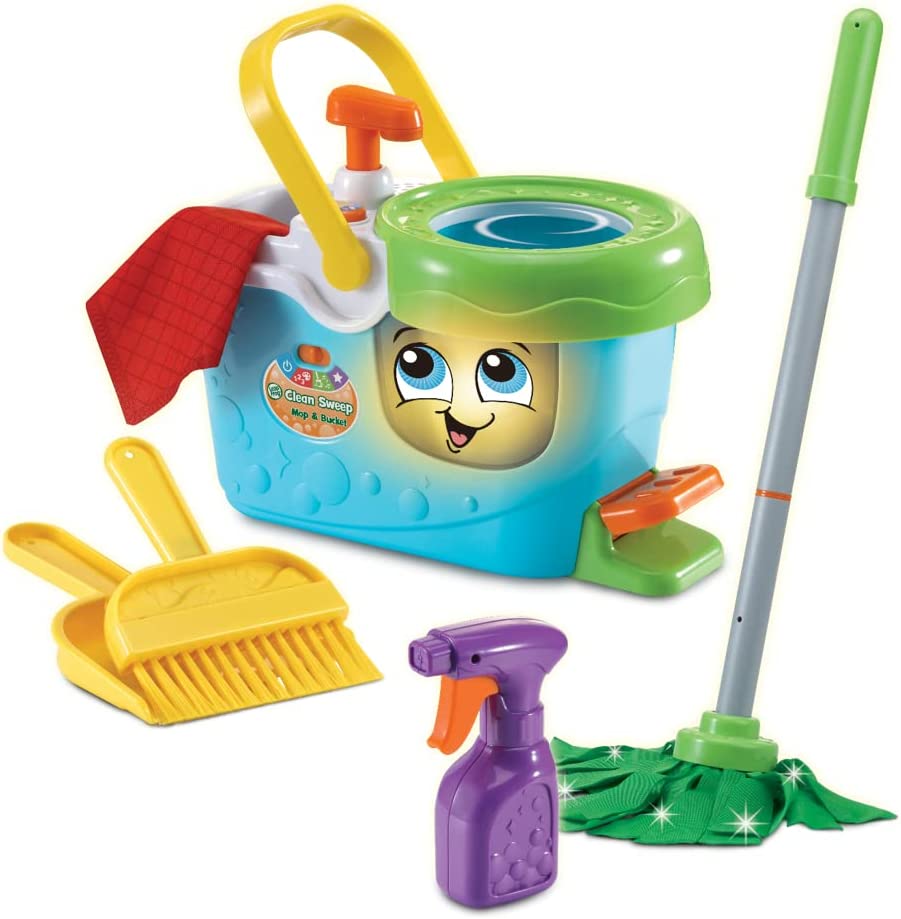Leapfrog Clean Sweep Mop & Basket 80 - 615803 - Colorland Toys
