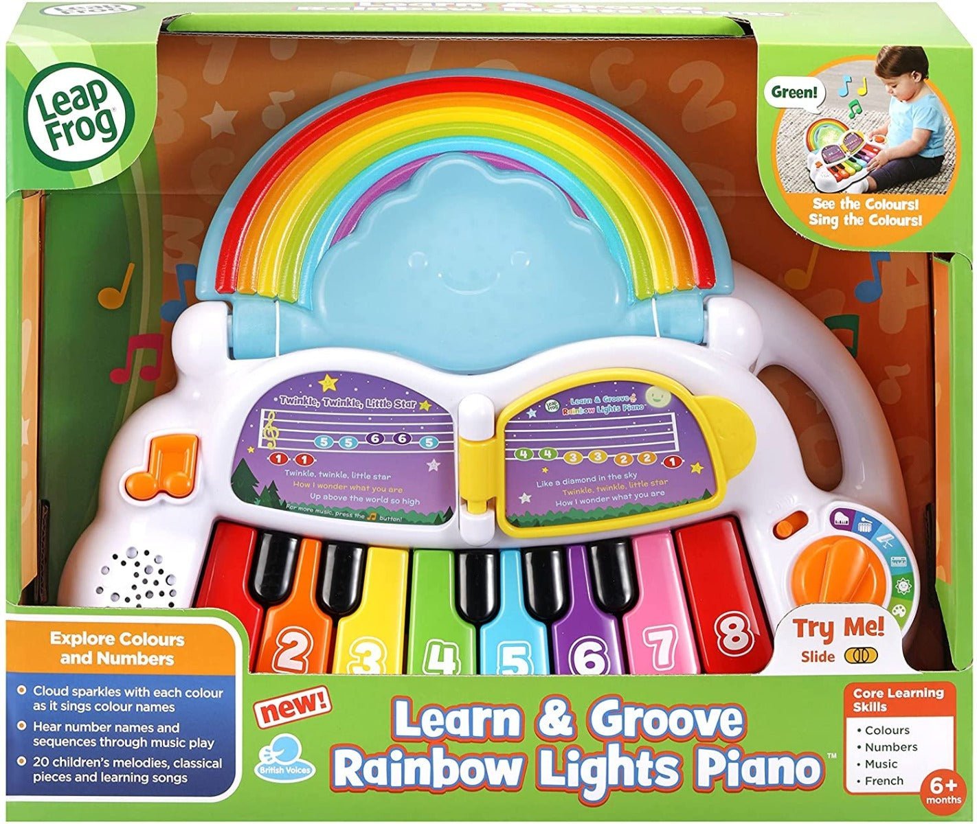 LeapFrog Learn & Groove Rainbow Lights Piano 80 - 612403 - Colorland Toys