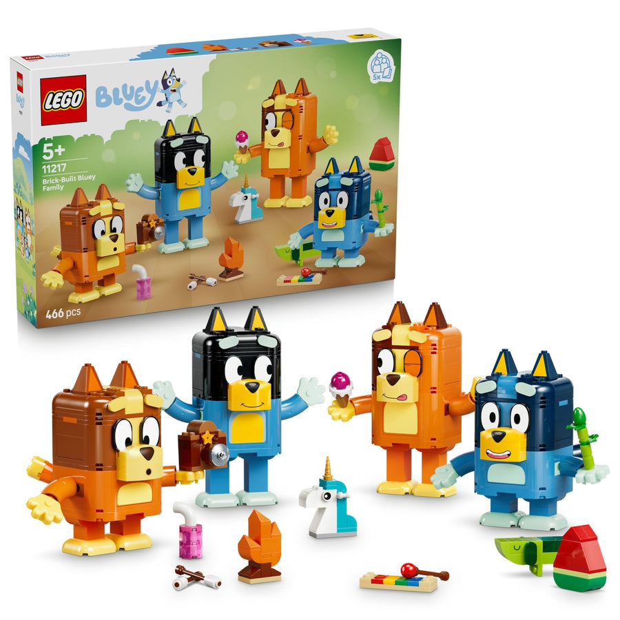 LEGO Bluey Brick-Built Bluey Family Educational Toy Set – 11217
