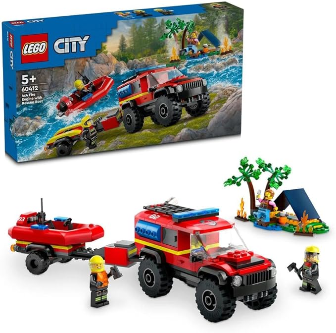 Lego City 4x4 Fire Truck With Rescue Boat — image 1