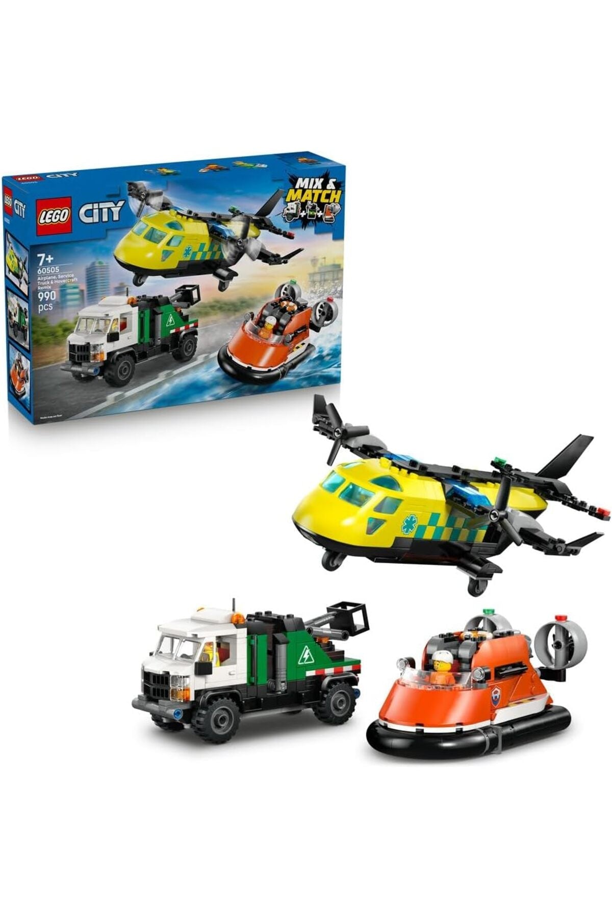 LEGO City Airplane, Service Truck & Hovercraft Rem — image 1
