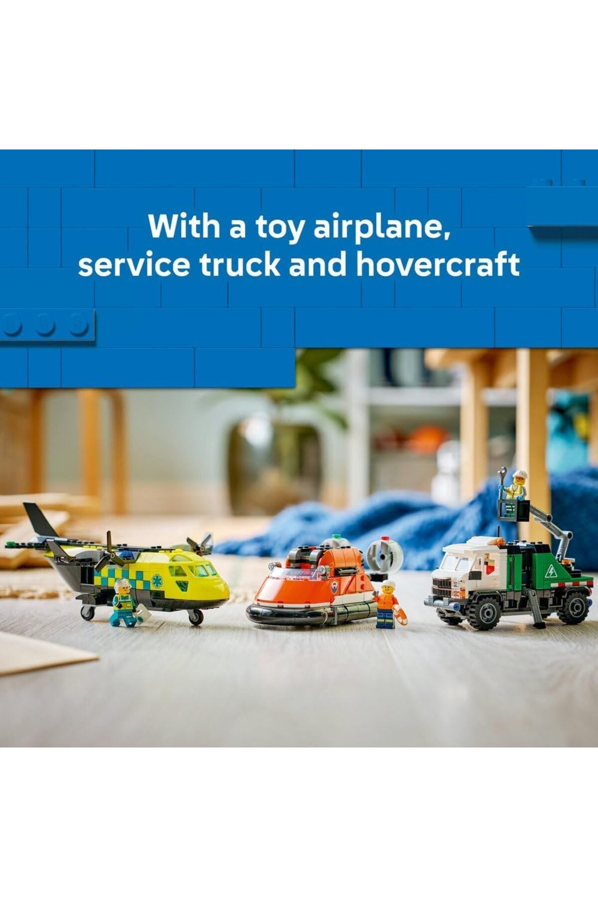 LEGO City Airplane, Service Truck & Hovercraft Rem — image 3