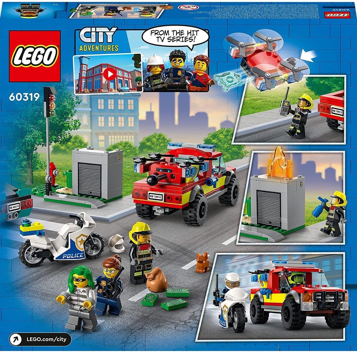 LEGO City Fire Rescue and Police Chase 60319 - Colorland Toys