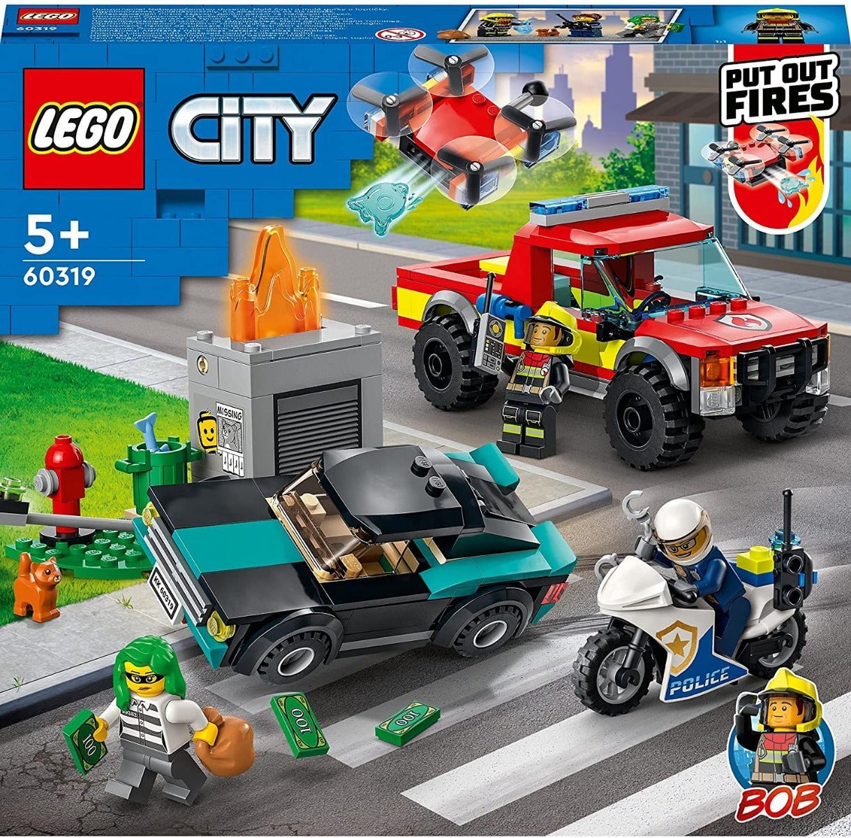 LEGO City Fire Rescue and Police Chase 60319 - Colorland Toys