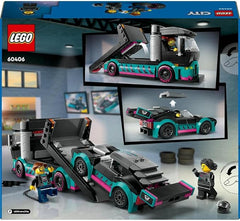 Lego City Race Car And Car Carrier Truck - Colorland Toys
