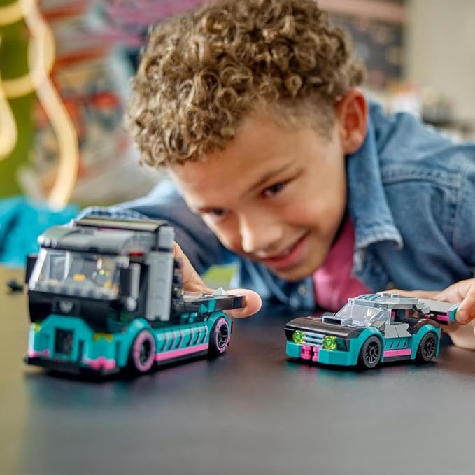 Lego City Race Car And Car Carrier Truck - Colorland Toys