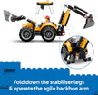 LEGO City Yellow Backhoe Loader Construction Vehicle Toy for Kids 7+