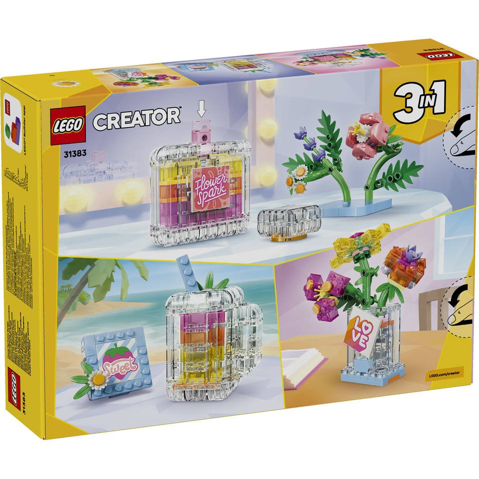 LEGO Creator 3-in-1 Perfume Bottle with Flowers 31383 - Colorland Toys