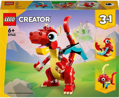 LEGO Creator 3-in-1 Red Dragon, Phoenix & Fish Animal Figures Set (31145) – 149-Piece Buildable Toy for Kids 6+ - Colorland Toys