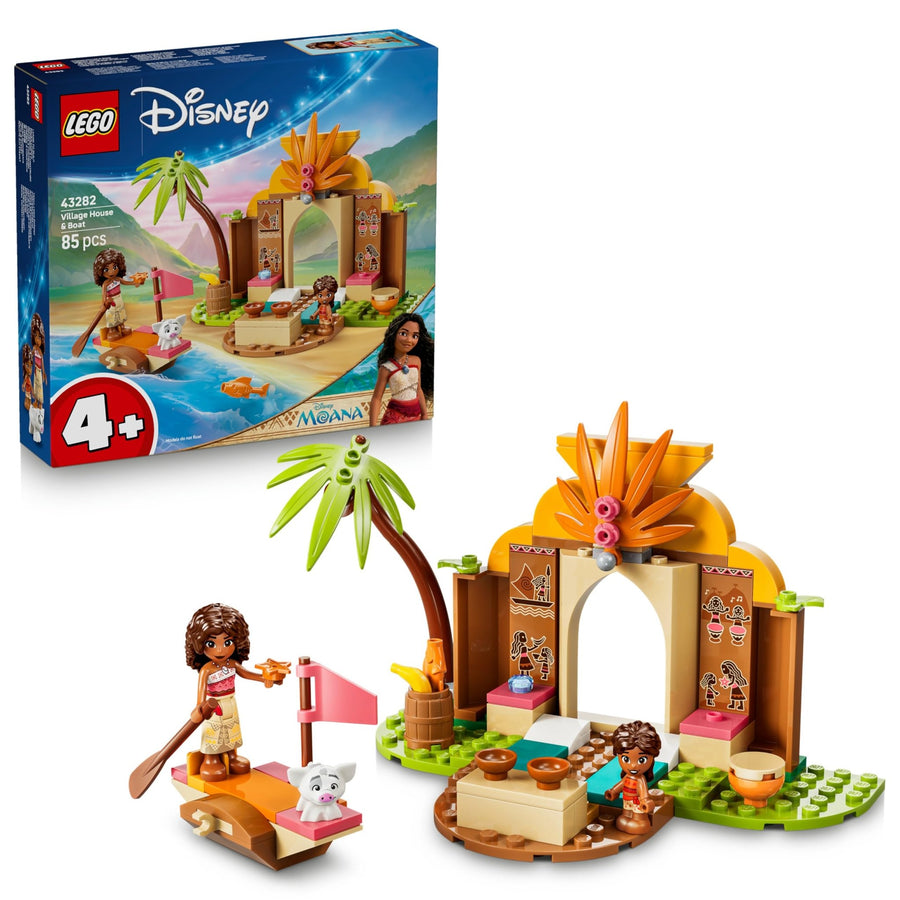 LEGO Disney Moana Village House & Boat Toy Set for Kids 4+