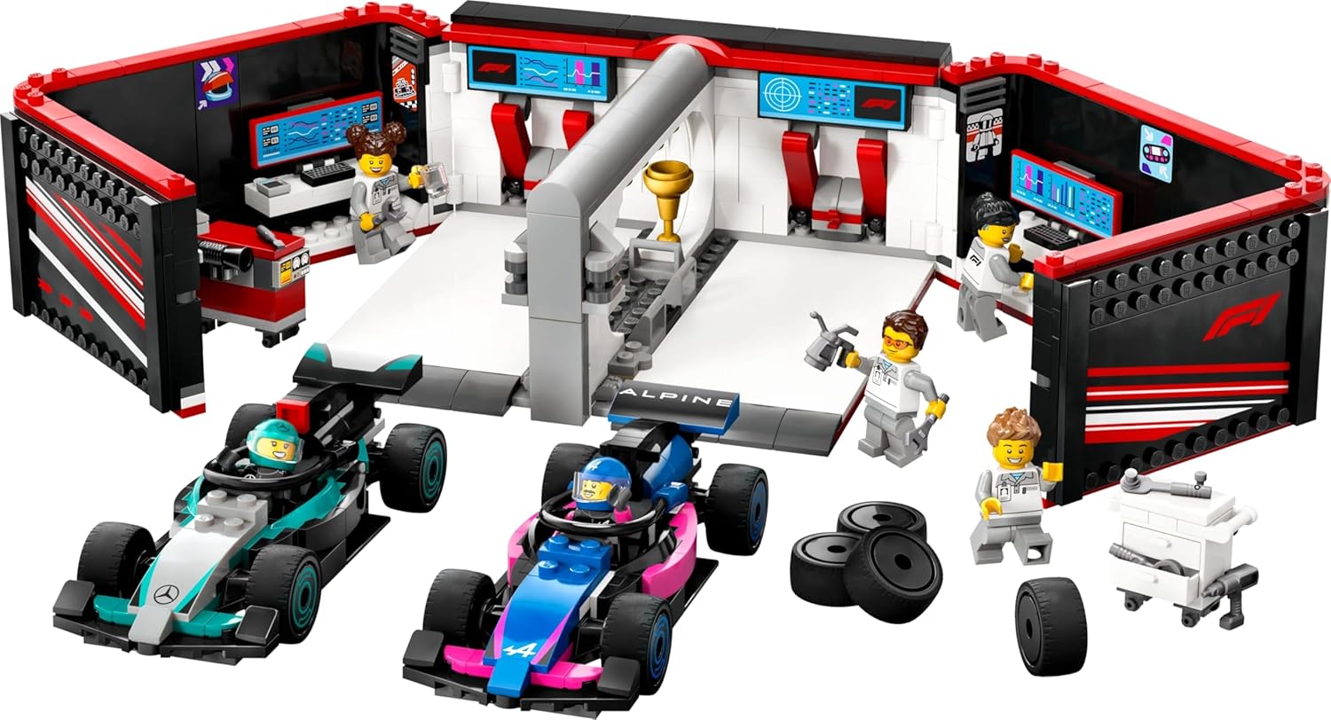 LEGO F1 Garage & Mercedes - AMG & Alpine Cars 60444 - Colorland Toys