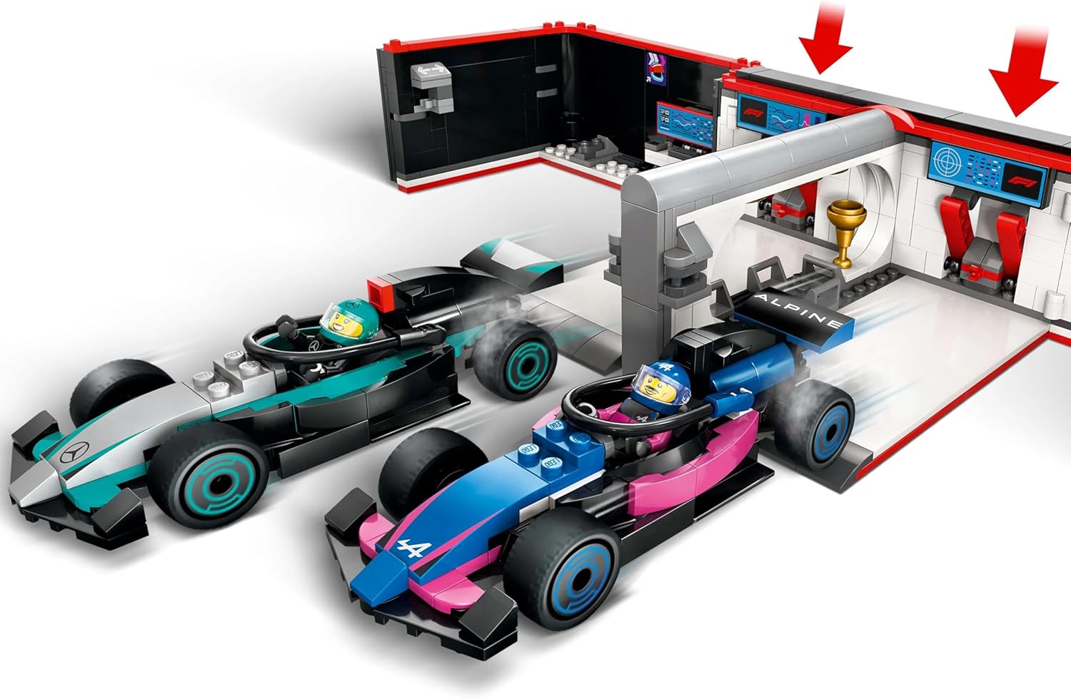 LEGO F1 Garage & Mercedes - AMG & Alpine Cars 60444 - Colorland Toys
