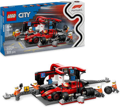 LEGO F1 Pit Stop & Pit Crew with Ferrari Car 6526268/60443 - Colorland Toys