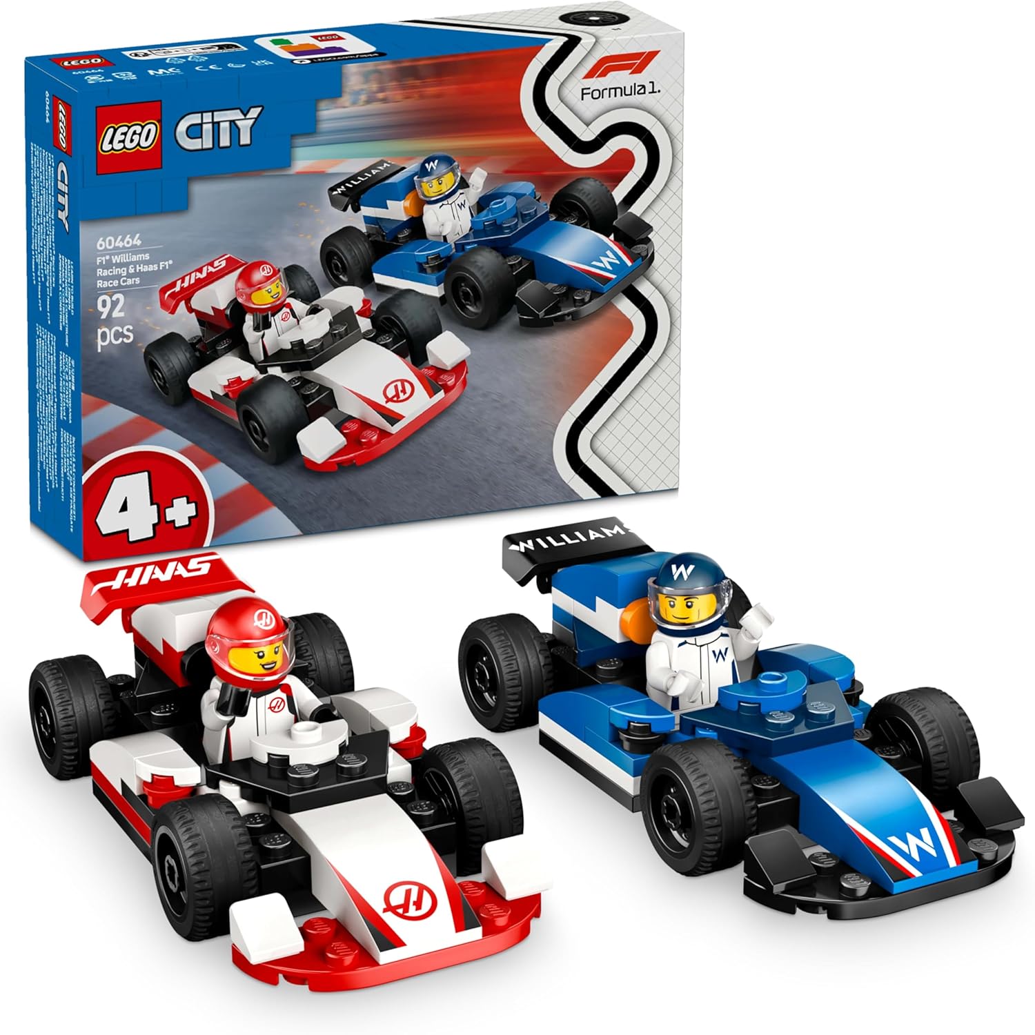 LEGO F1 Williams Racing & Haas F1 Race Cars 6526304/60464 - Colorland Toys