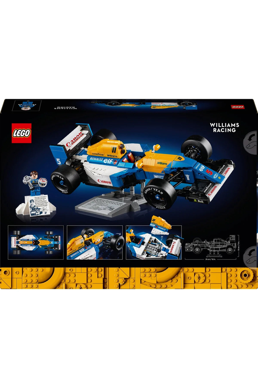 LEGO Icons Williams Racing FW14B & Nigel Mansell 10353 F1 Car Set — image 4