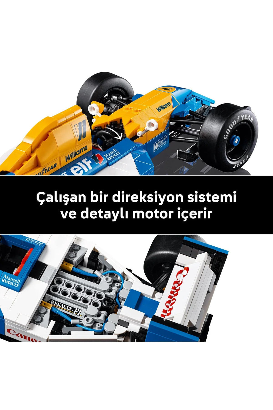 LEGO Icons Williams Racing FW14B & Nigel Mansell 10353 F1 Car Set — image 8