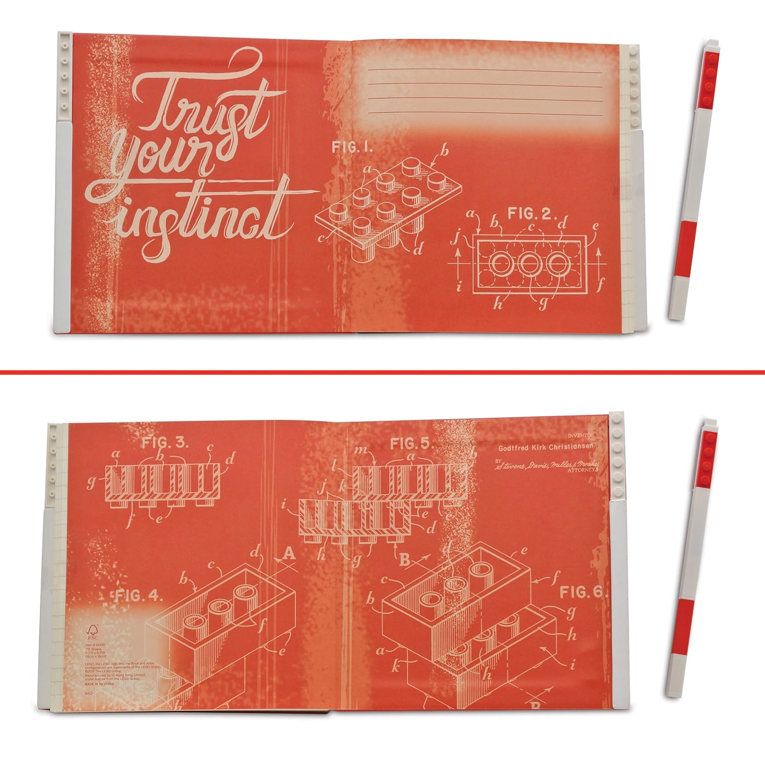 LEGO IQ Locking Notebook With Gel Pen Red IQ - 53564 - Colorland Toys