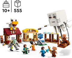 LEGO Minecraft The Ghast Balloon Village Attack Building Set – 21273, Steve’s House, Iron Golem & 4 Minifigures, 555 Pieces, Ages 10+ - Colorland Toys