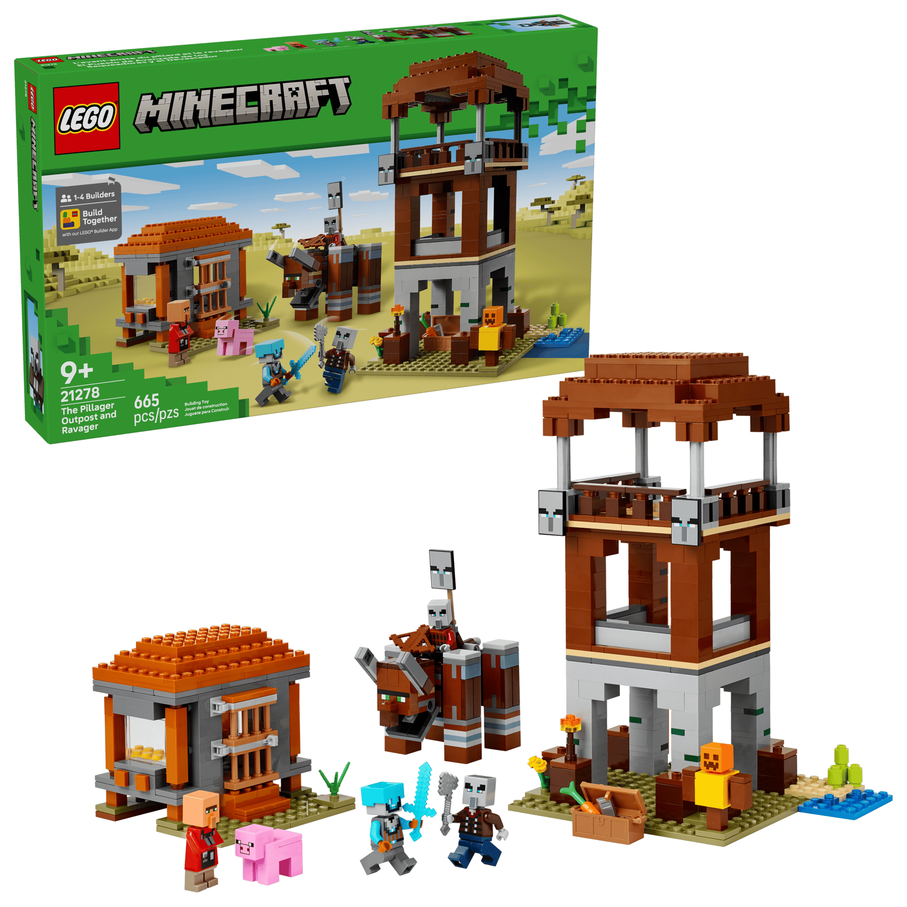 LEGO Minecraft The Pillager Outpost and Ravager 6526796/21278 - Colorland Toys