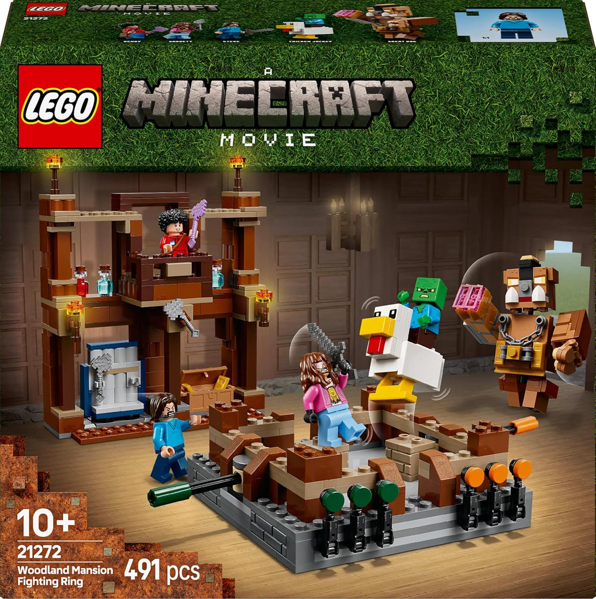 LEGO Minecraft Woodland Mansion Fighting Ring 21272 – Interactive Building Toy with Steve, Garrett, Henry & Baby Zombie Minifigures – Ages 10+ — image 5