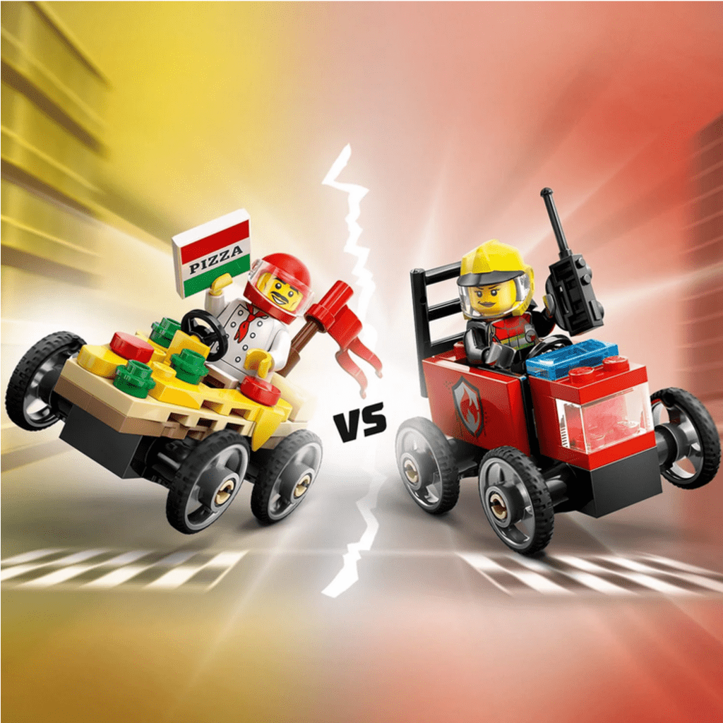 LEGO Pizza VS Fire Truck Race Car Pack 6526294/60458 - Colorland Toys