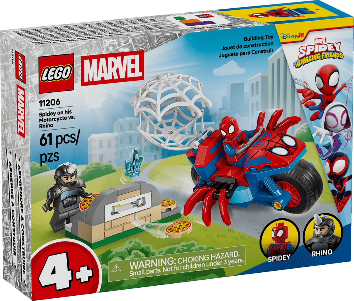 LEGO Spidey Spidey On His Motorcycle Vs. Rhino 11206 - Colorland Toys