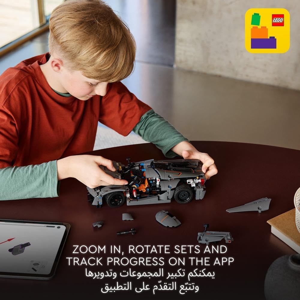 LEGO Technic Koenigsegg Jesko Absolut Grey Hypercar 42173 - Colorland Toys