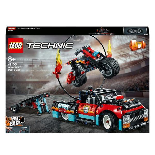 مجموعة ألعاب شاحنة ودراجة LEGO Technic Stunt Show 42106 — image 1