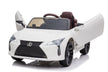 سيارة لكزس LC500 مرخصة للركوب، لونها أبيض، 1618
