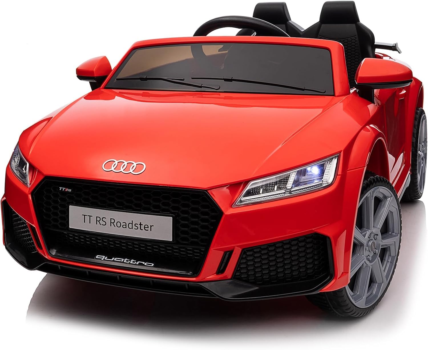Licensed Audi TT RS Roadster 12V Electric Ride-On Car for Kids – Red (Remote Control + Bluetooth) - Colorland Toys