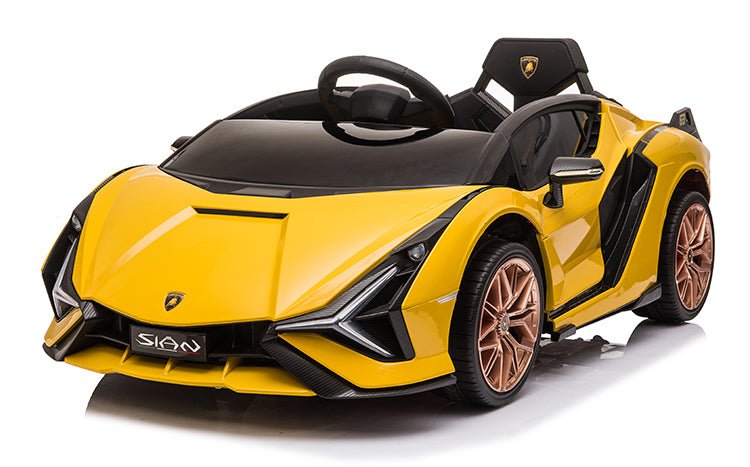 Licensed Lamborghini Sian Childrens Electric Ride On Car Yellow QLS-6388 — image 1