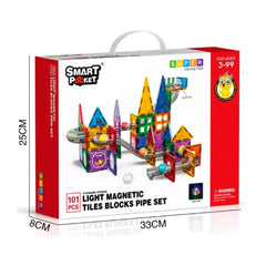 Light Magnetic Sheet Piping Set 101 Pieces - Colorland Toys