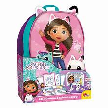 Lisciani Gabby's Dollhouse Drawing And Colouring Backpack 106288 - Colorland Toys