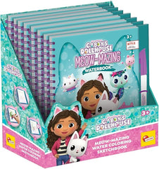 Lisciani Gabby's Dollhouse Sketchbook A - Meow - Mazing Waterbook 13003 - Colorland Toys