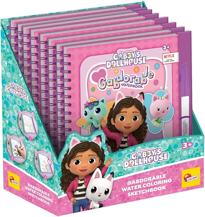 Lisciani Gabby's Dollhouse Sketchbook Gabdorable Waterbook 13010 — image 4