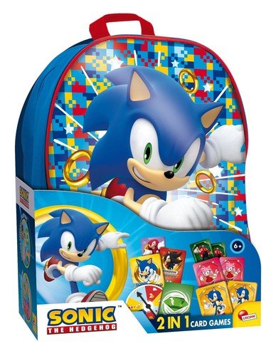 Lisciani Sonic Backpack 2 In 1 Card Games 104536 - Colorland Toys