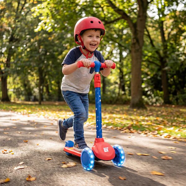 Lit Starburst 3 Wheel Scooter Blue — image 4