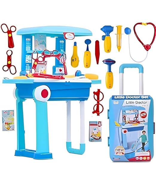 Little Doctor Set 2 - in - 1 Trolley 008 - 965A - Colorland Toys